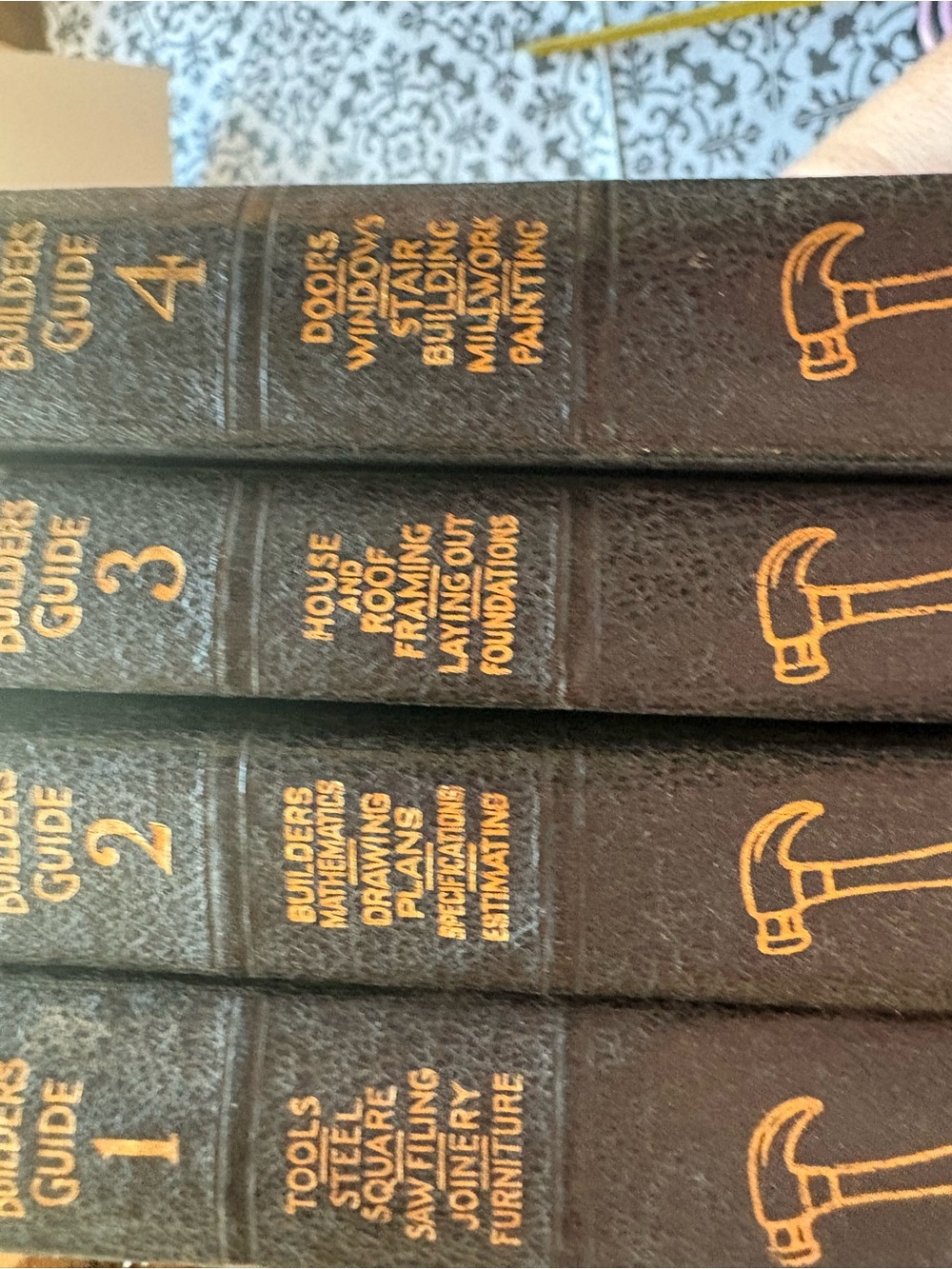 Builder's Guide Hardcover Book Set - Brown and Gold